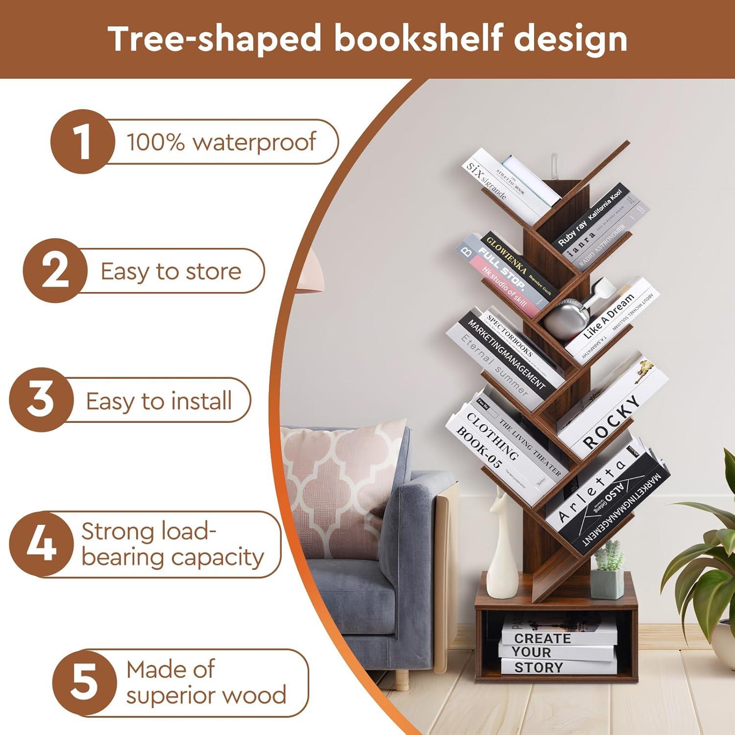 Our Take on‍ the Luckyeestar 8-Tier Tree ⁣Bookshelf: Space & Style