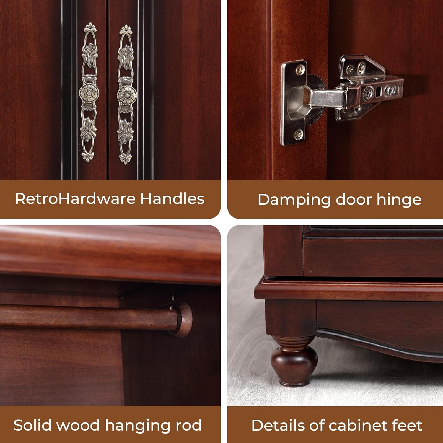 Our Take on the Cherry Red solid Wood Armoire: Spacious & stylish