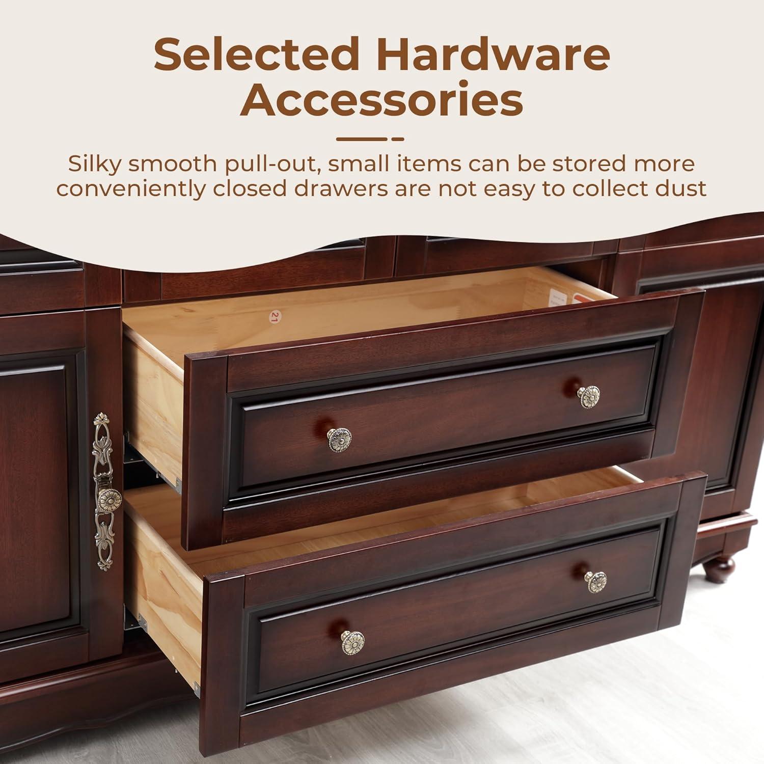 Our take on the Cherry‍ Red Solid Wood Armoire: Spacious & Stylish