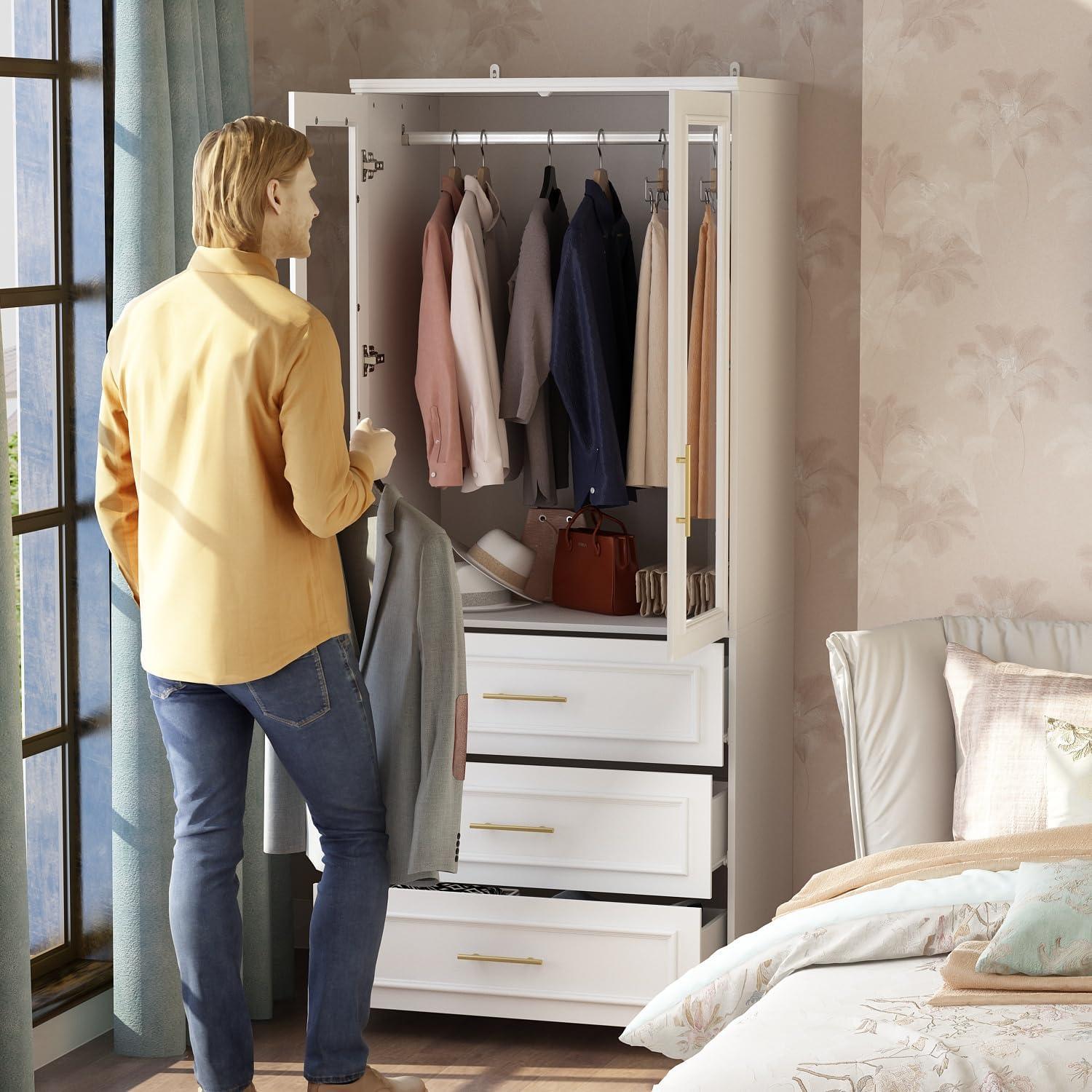 Our Honest Take on the Hitow⁣ Wardrobe‍ Armoire's Stylish Storage