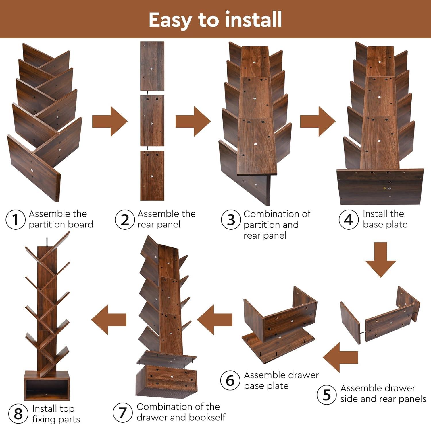 Our Take on​ the Luckyeestar 8-Tier Tree Bookshelf: Space & Style