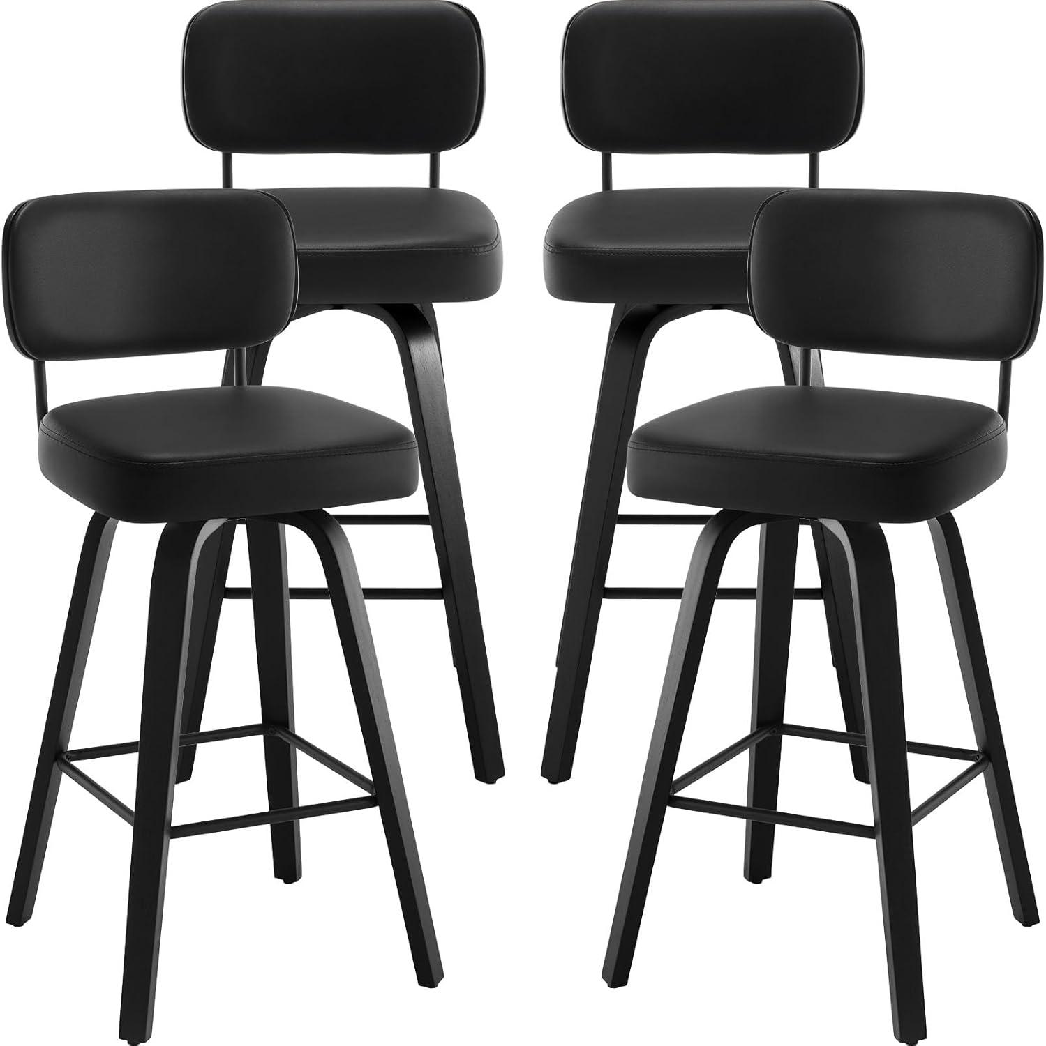 Our Honest Take: Stylish & Sturdy Swivel Bar Stools Set of 4