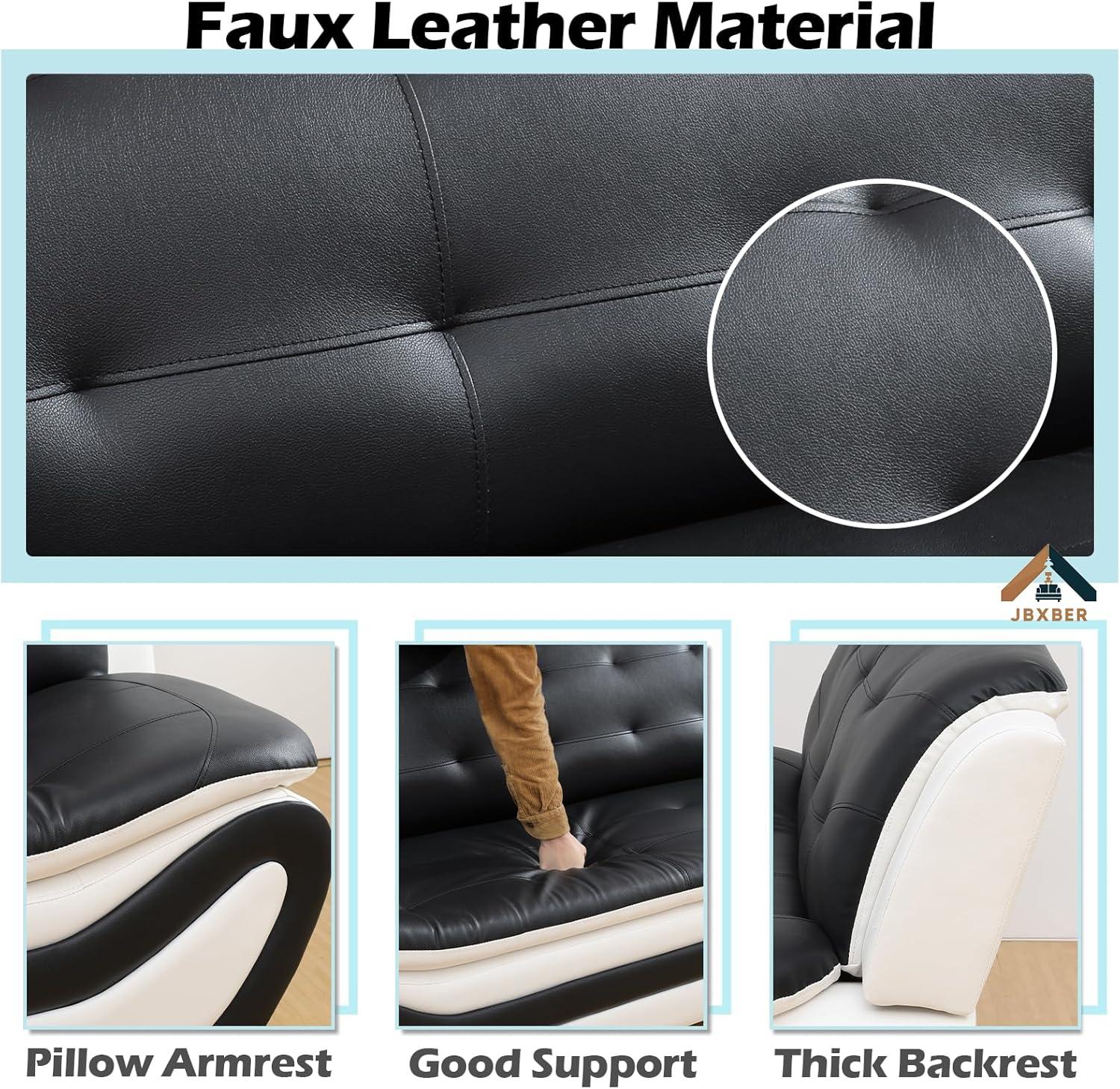 Our Honest Take: Stylish⁣ & ​Space-Smart Faux Leather​ Sofa Set