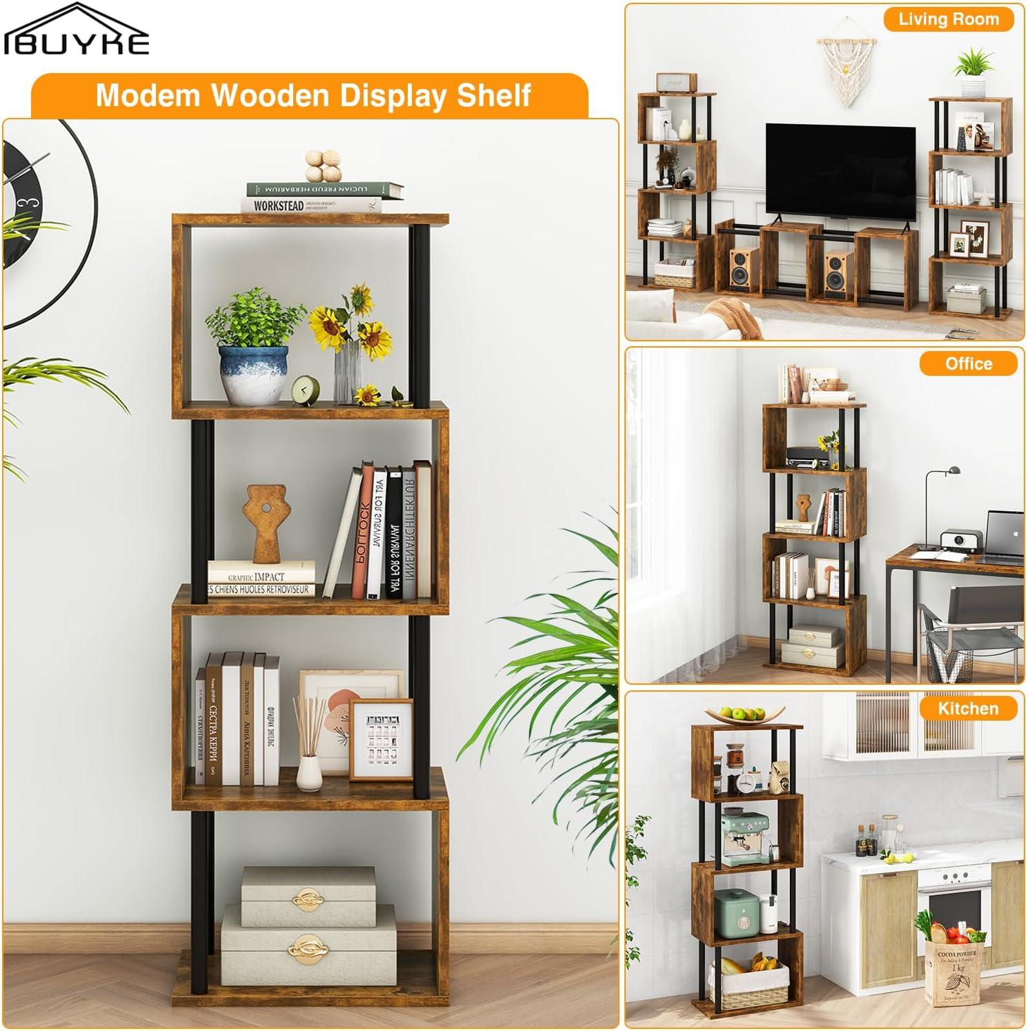 our​ Take⁣ on the IBUYKE 5-Tier S-Shaped Bookshelf: Stylish & Sturdy