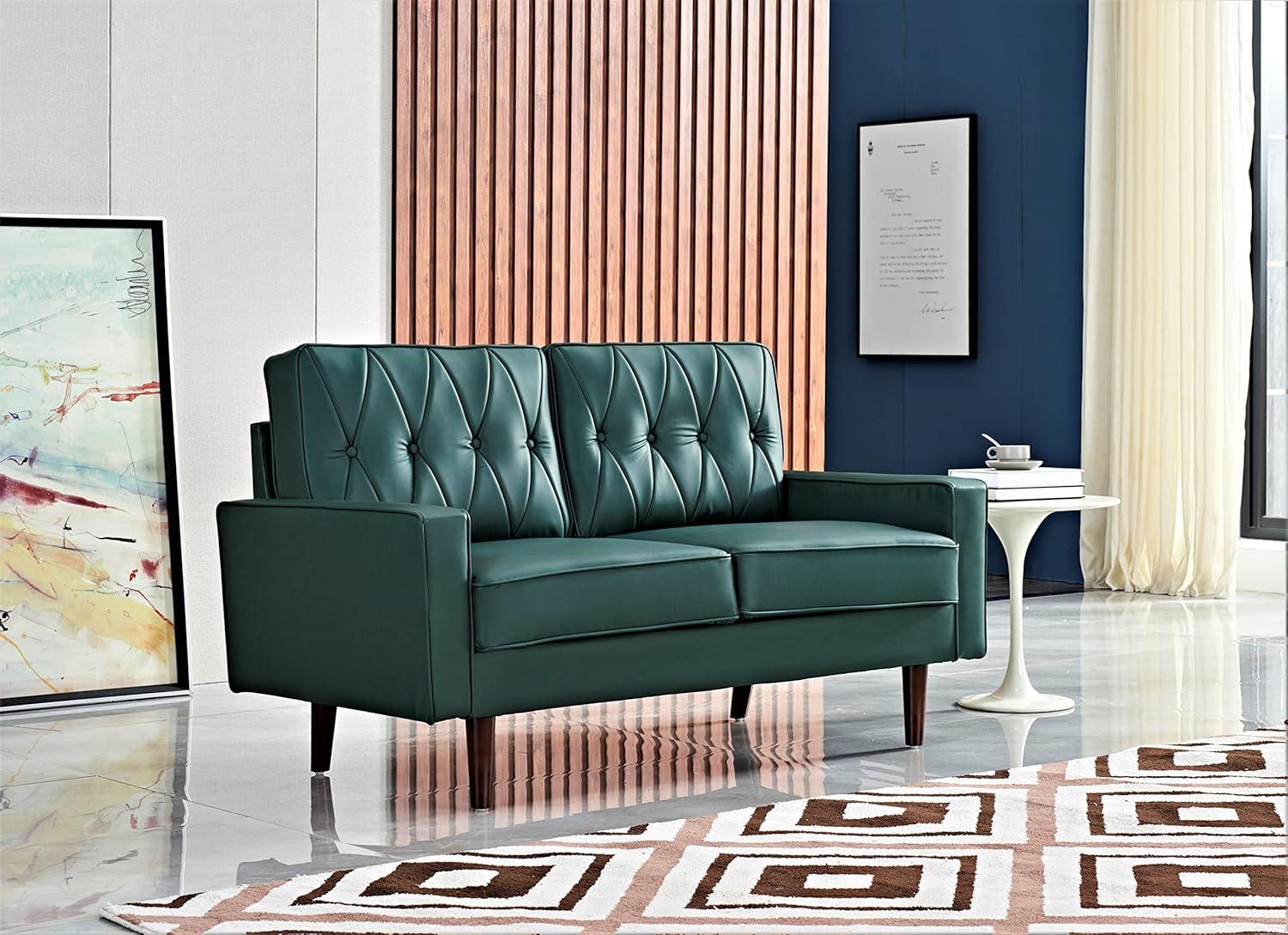 How We Fell for Container Furniture's Sleek Blue Green ⁣Sofa Set