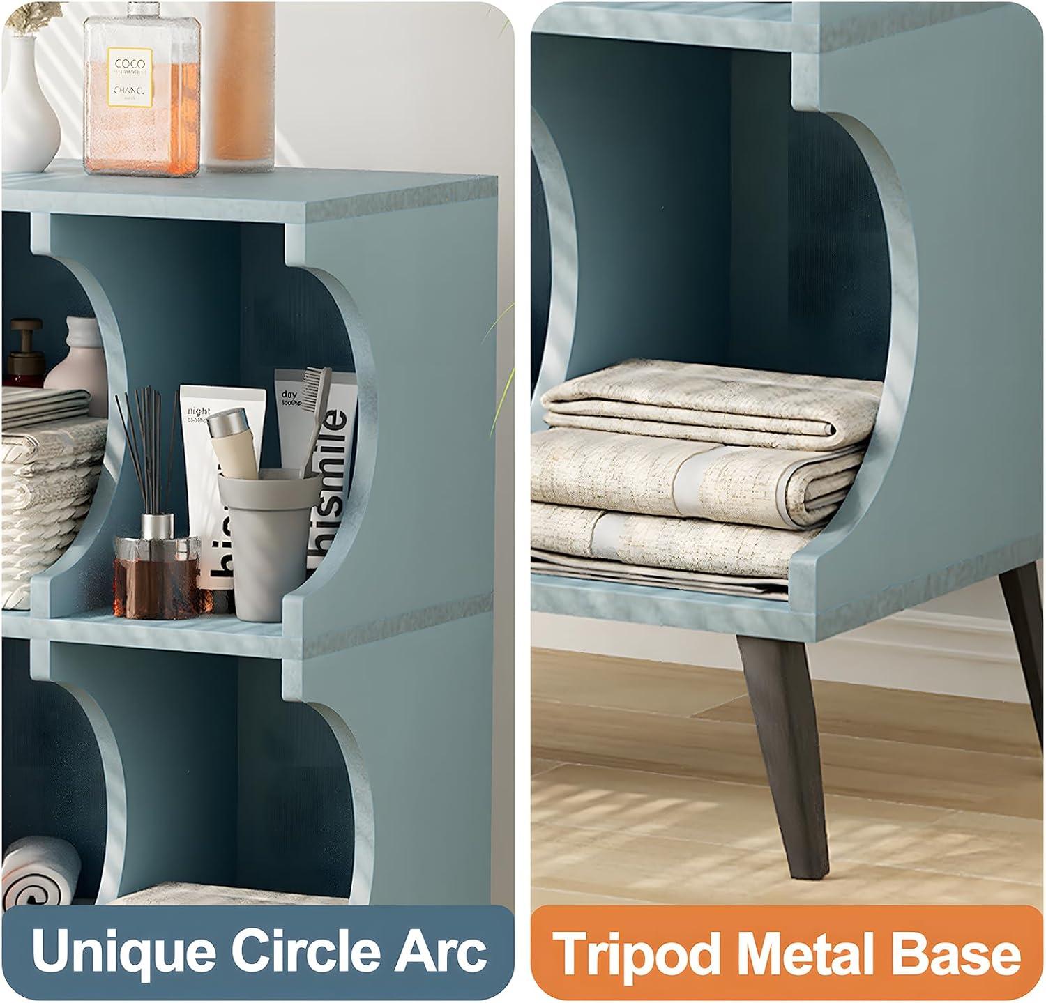 Our Take on the Stylish 4 Cube Blue Bookshelf: Space & Simplicity