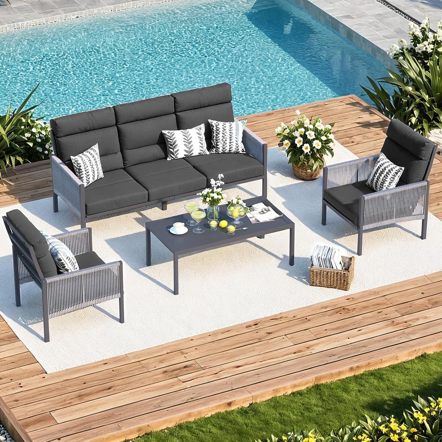 Our Take on AECOJOY's Aluminum Patio Set: Durable, Comfy, and Stylish