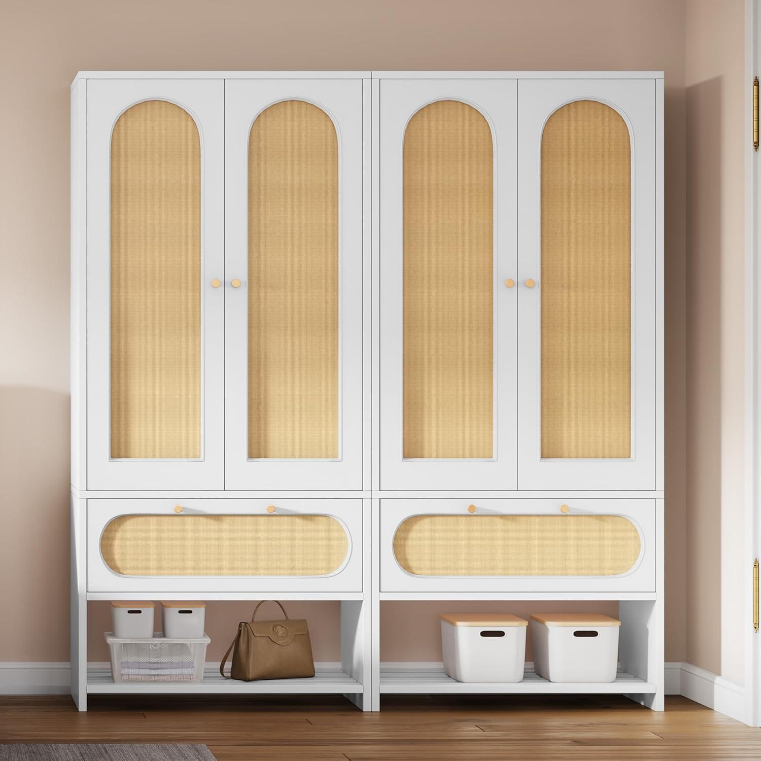 Why We⁣ Love the YITAHOME Rattan Wardrobe: Stylish & Spacious