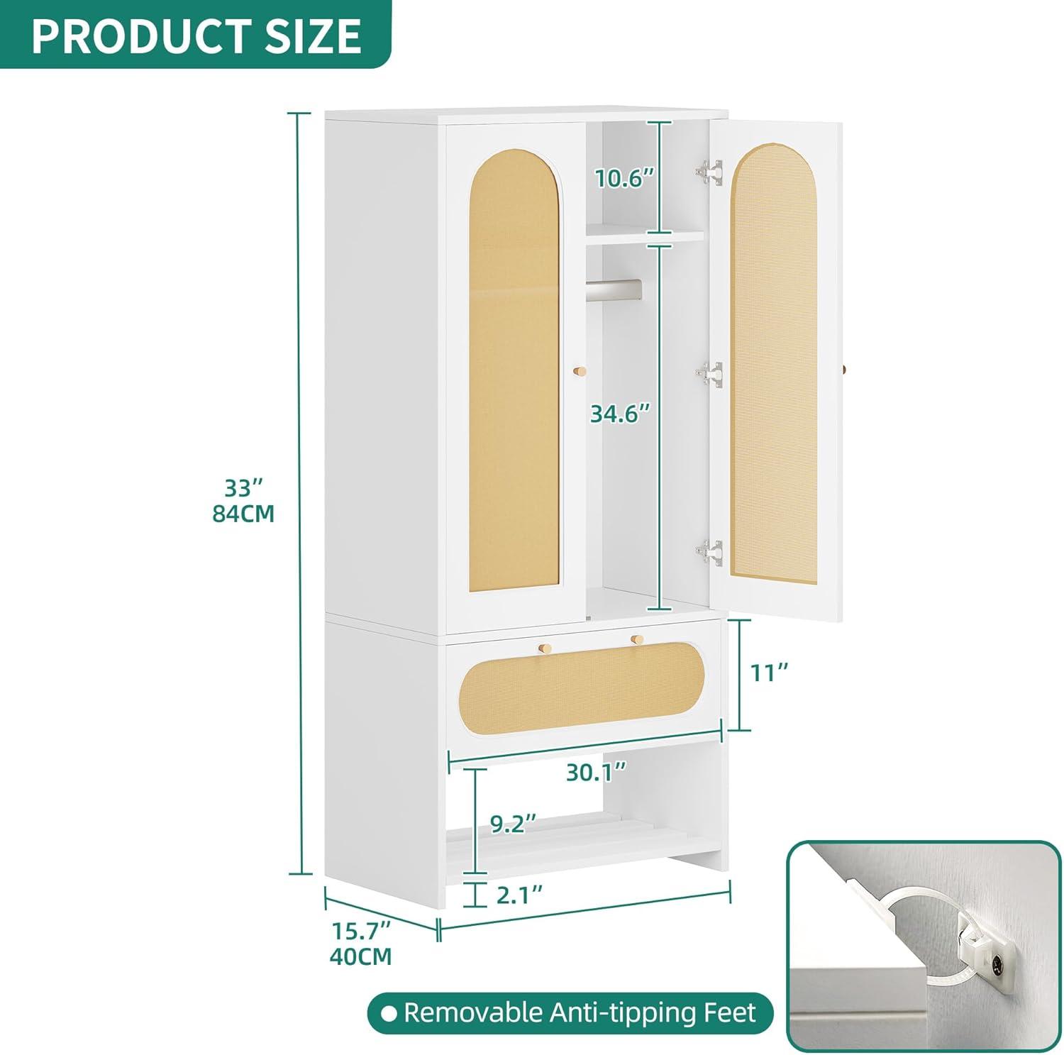 Why We Love the ‍YITAHOME Rattan Wardrobe: Stylish & spacious