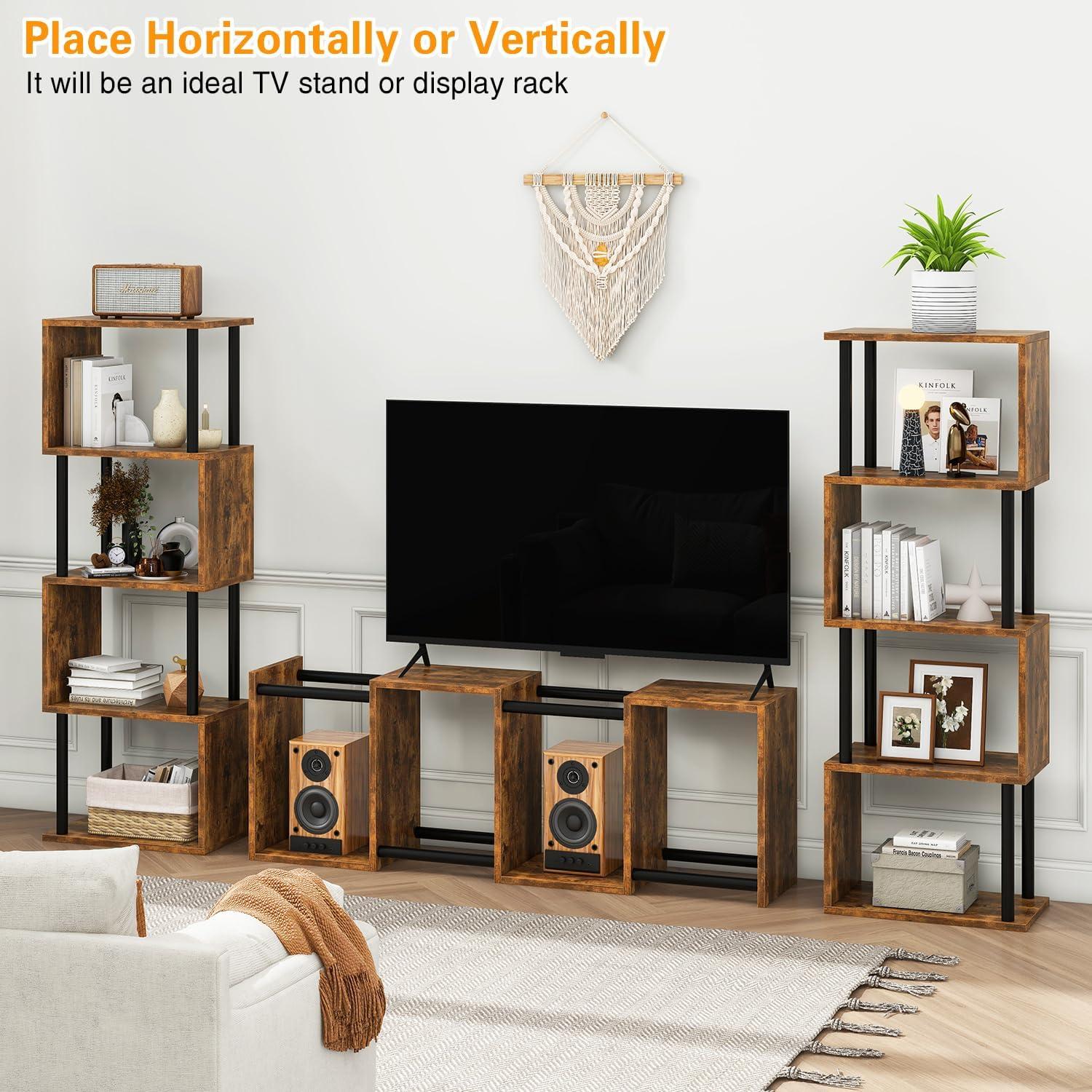 Our Take on the IBUYKE 5-Tier S-Shaped Bookshelf:‌ Stylish & Sturdy