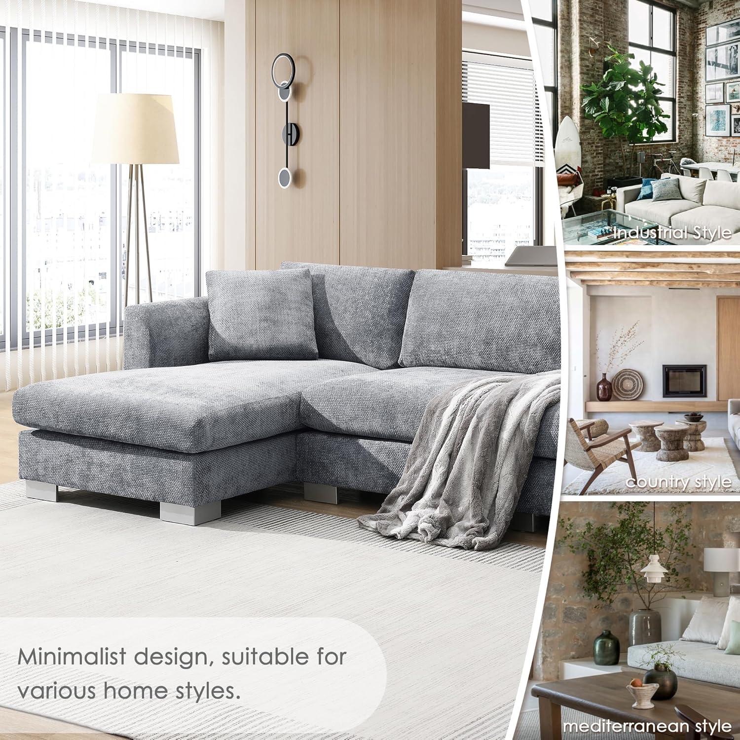 Our⁣ Take‍ on the Modern Cloud L-Shaped Chenille Sofa: Stylish & Cozy