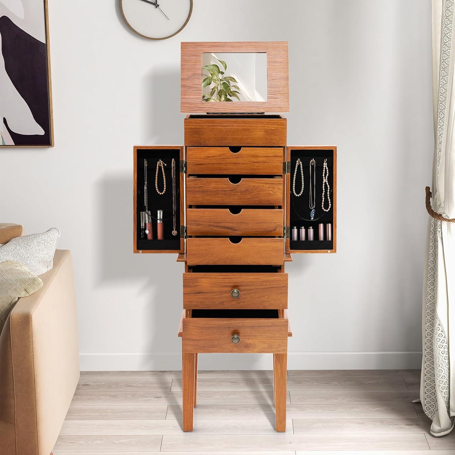 How We Organize Jewelry with ⁣GOFLAME's Stylish Armoire