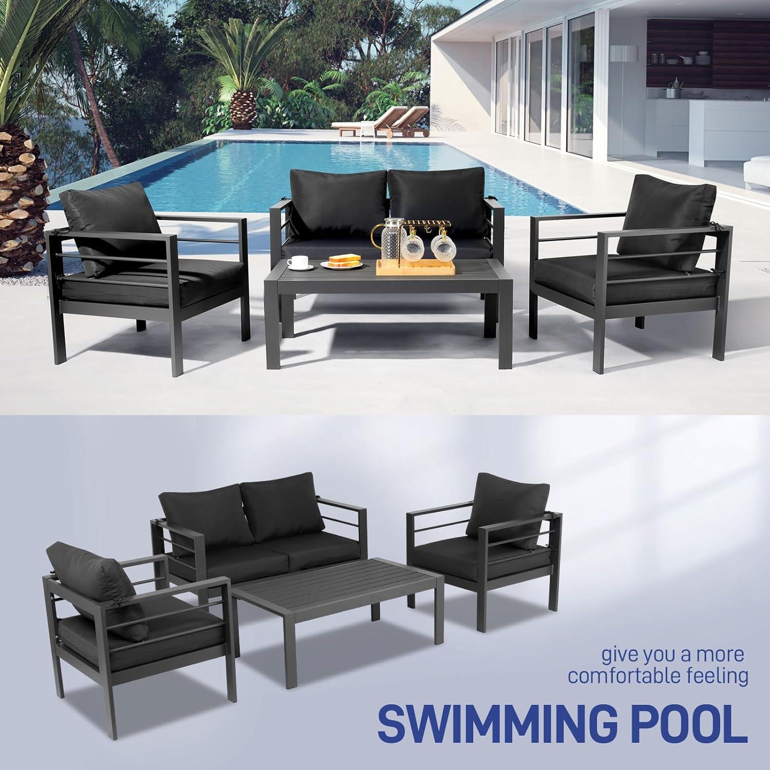 Our Honest Take: JHshop's Modern 4-Piece Patio set Reviewed