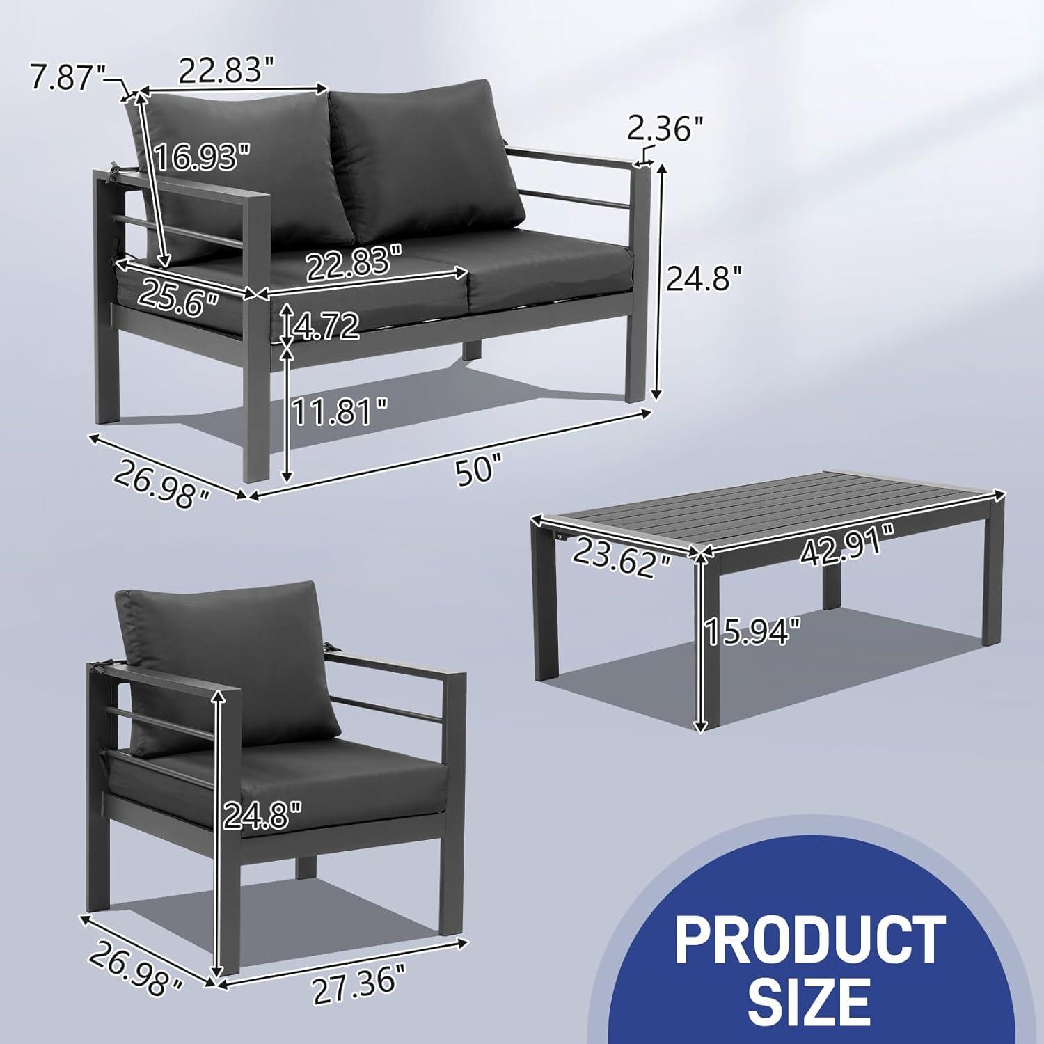 Our Honest Take: ‍JHshop's Modern 4-Piece Patio Set Reviewed