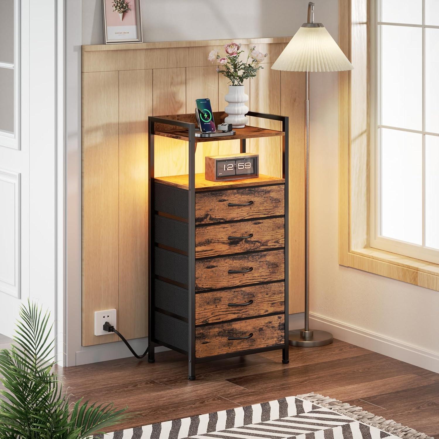Our Honest Take on the ​Furnulem 5 Drawer dresser⁤ with LED & Charging