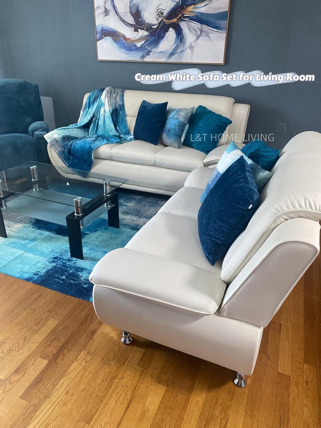 Our Take on the Cream White Leather Sofa Set: Stylish & Practical