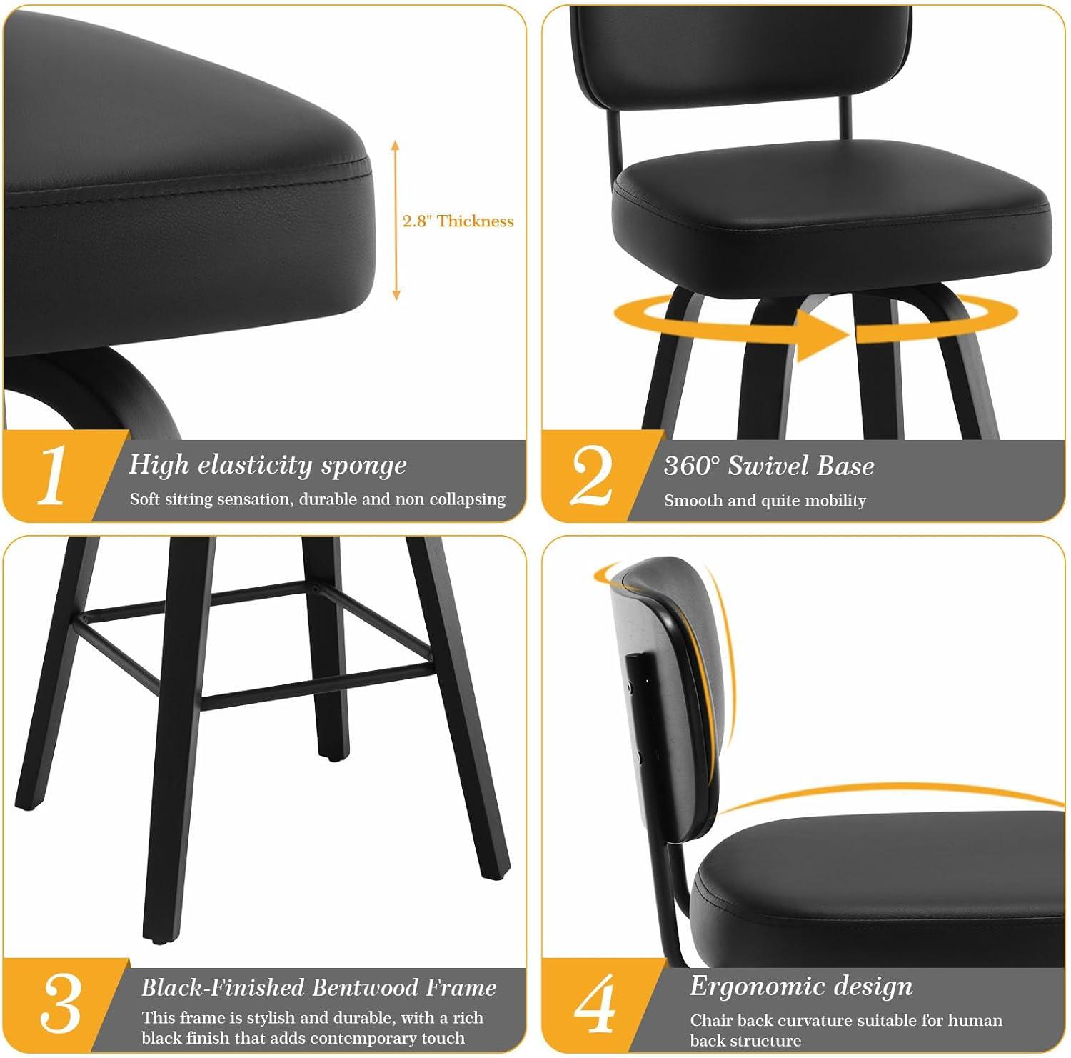 our Honest Take: Stylish & Sturdy Swivel Bar Stools Set of 4