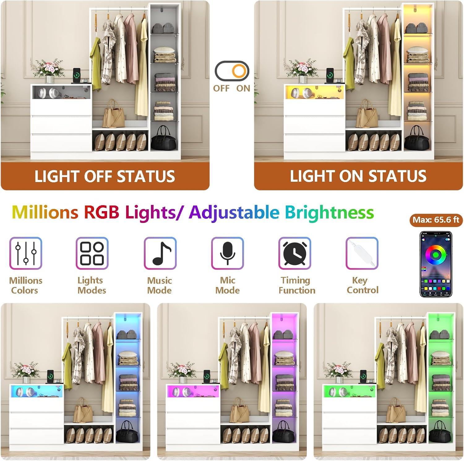 Our Honest Take on the Armoire Wardrobe with LED & Charging Hub