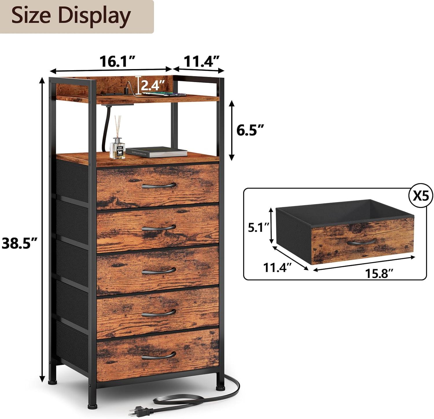 Our Honest Take ⁣on ⁢the⁤ Furnulem 5 Drawer Dresser ‍with LED & Charging