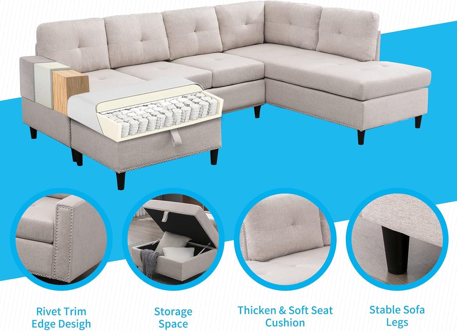 How We Fell for the Mjkone​ Oversized Sectional Sofa's Comfort