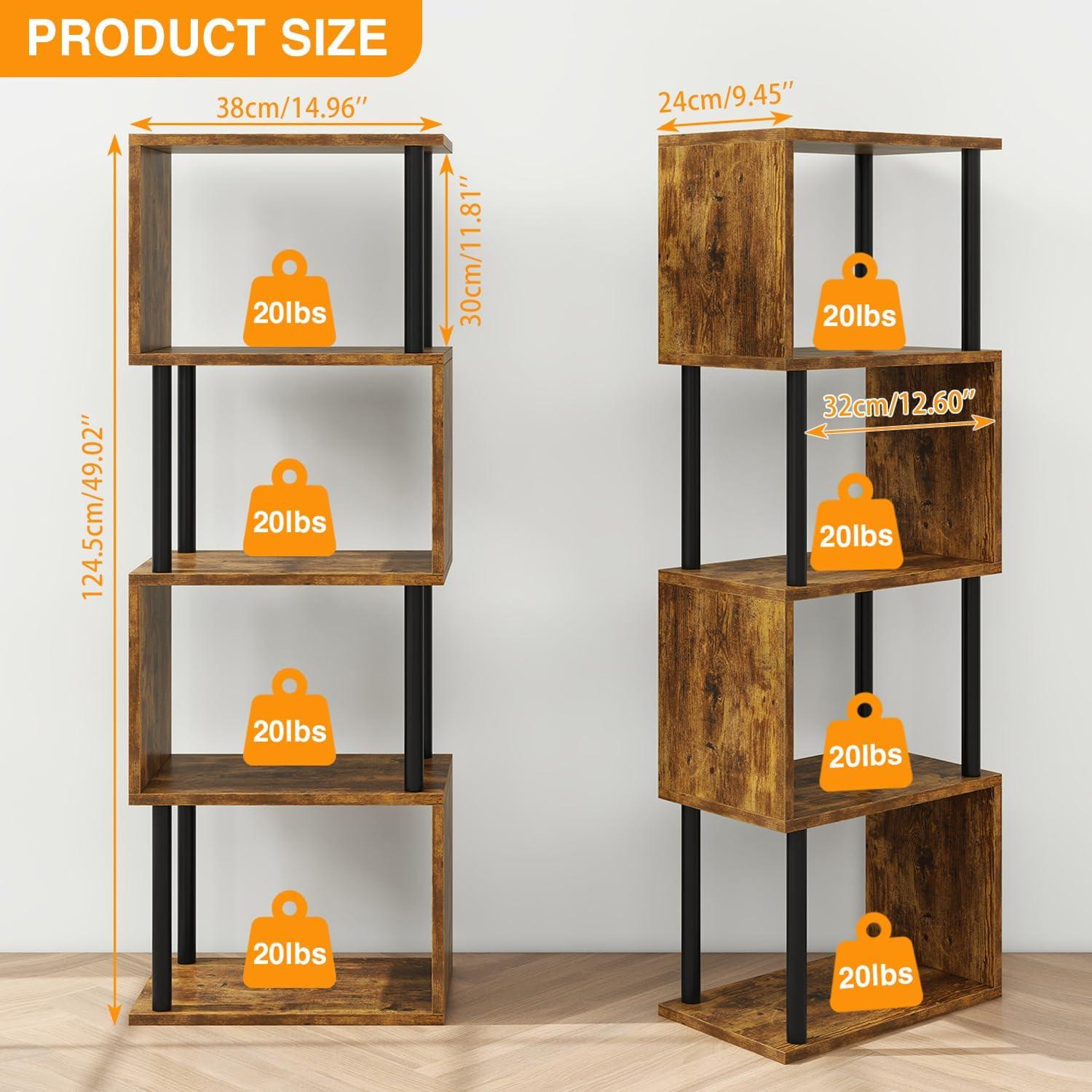 Our⁣ Take on ‌the IBUYKE 5-Tier S-Shaped ​Bookshelf: Stylish & Sturdy