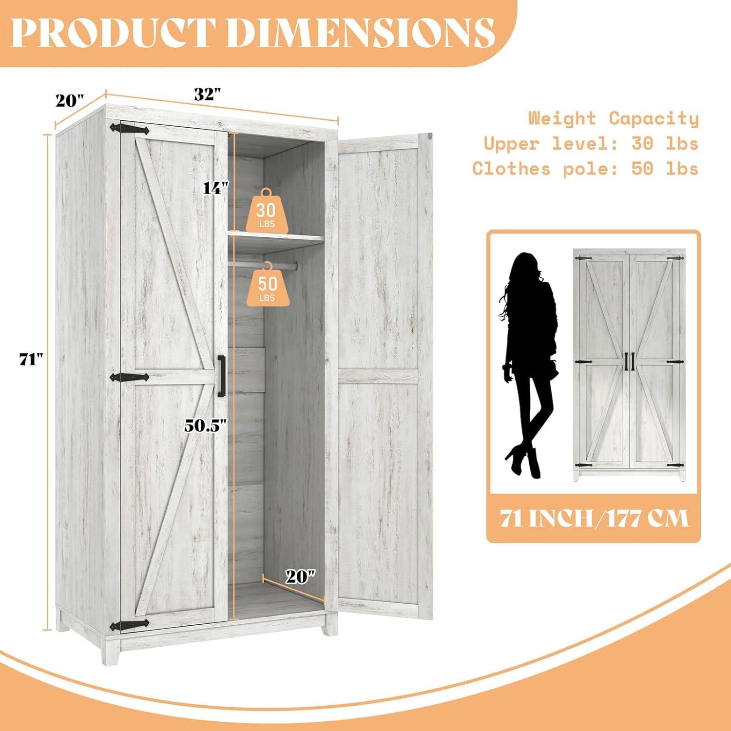 Our Honest Take on the AMERLIFE Farmhouse Armoire:​ Stylish & Sturdy