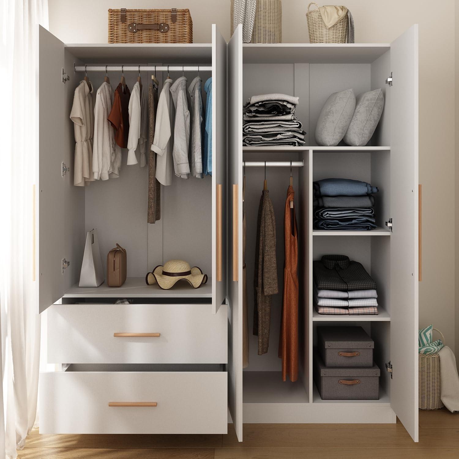 Our Honest⁢ Take ‌on the 4-Door White Wardrobe: Stylish ⁢& Sturdy Storage