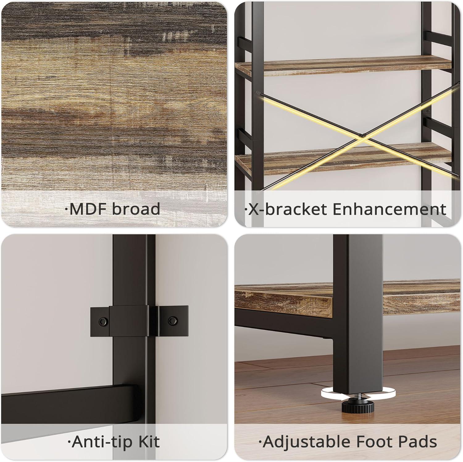 how We ​Organize‍ with‌ IRONCK's Sturdy 6-Tier Vintage Shelf