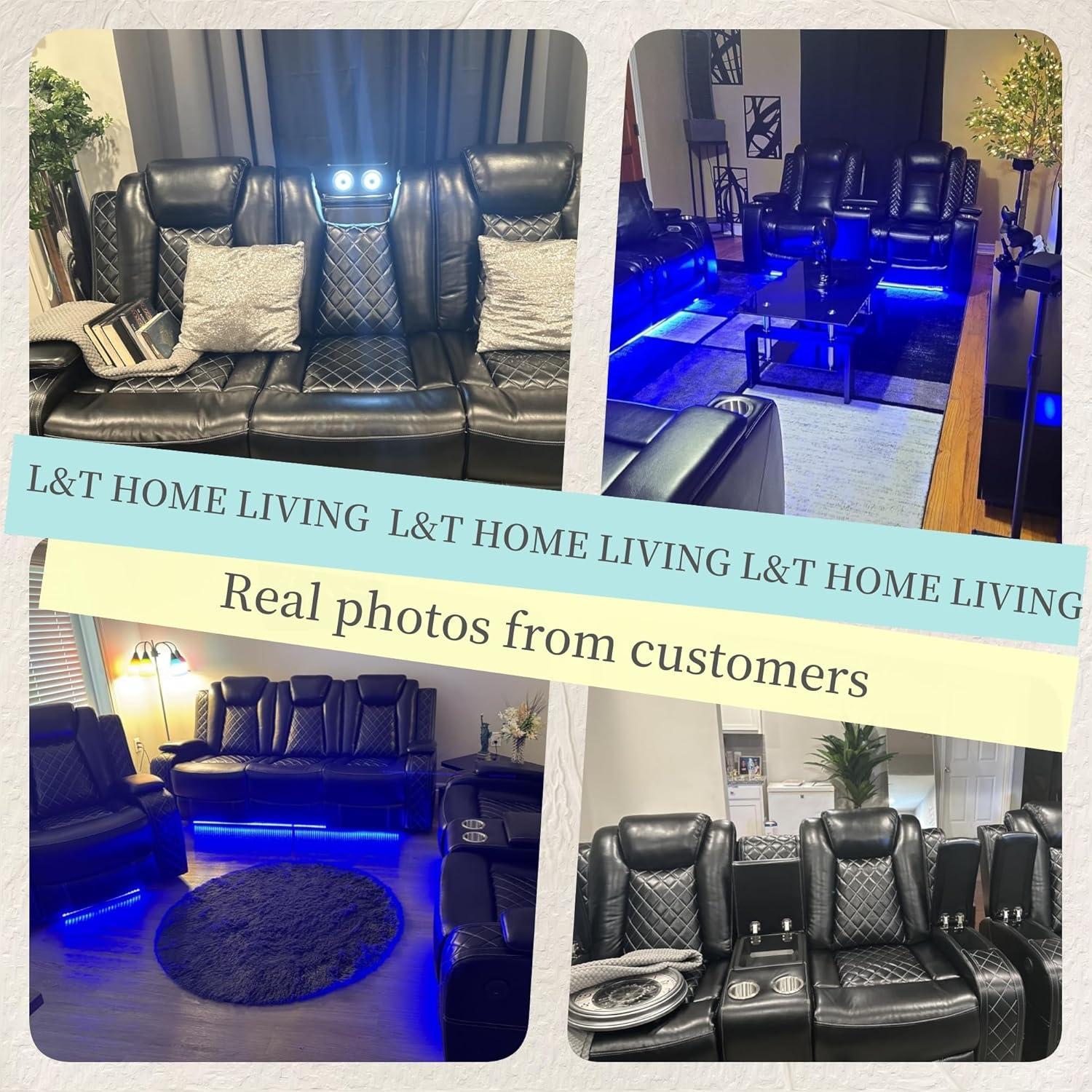 Our Review: Stylish Power Recliner Sofa Set with LED & USB features