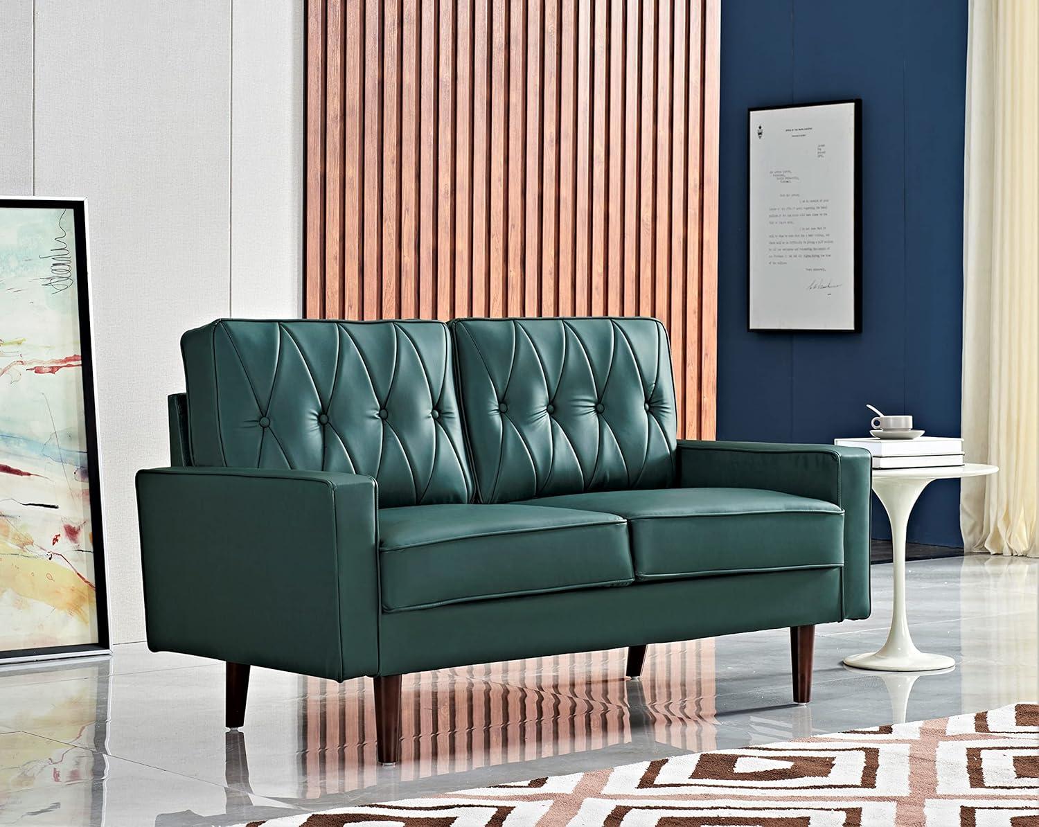 How We Fell for Container Furniture's Sleek Blue green Sofa⁣ Set