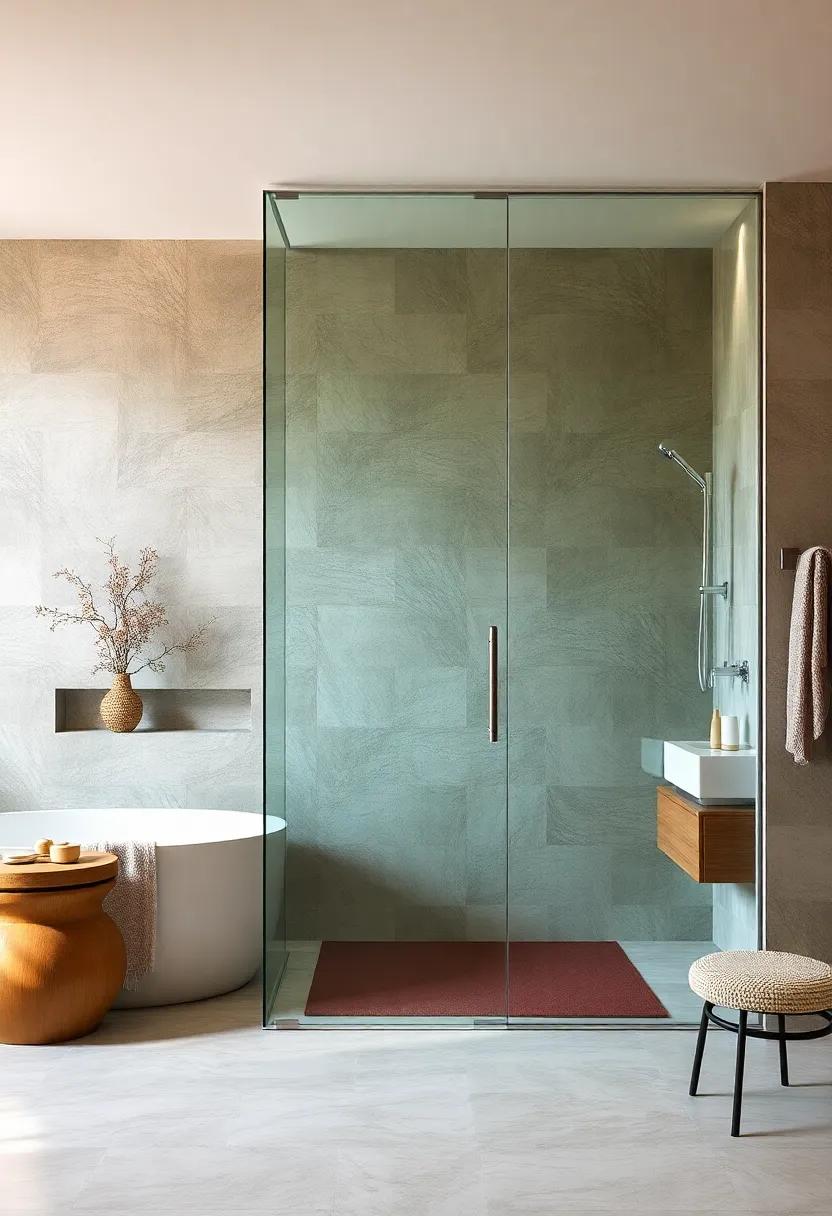 Bi-Panel Frameless Glass ​Door - ⁤Offering versatility in entry options, this choice merges functionality with minimalist‌ style