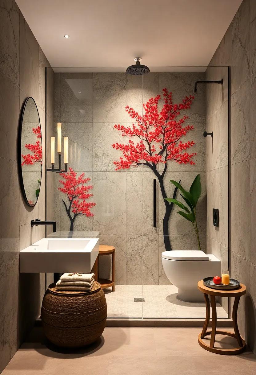 Custom Artwork glass Door ​- ​Personalized ‌prints or graphics applied to the glass make your⁢ shower‍ uniquely inviting⁢ and artful