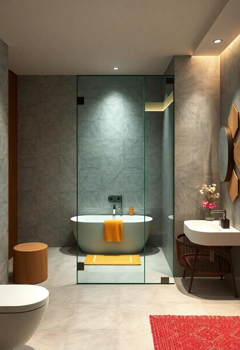 Smart Glass Door - ‍Technology⁣ meets design with​ glass ⁢that switches from ​clear ⁢to opaque at the touch ‌of a button for ⁤ultimate ⁤privacy