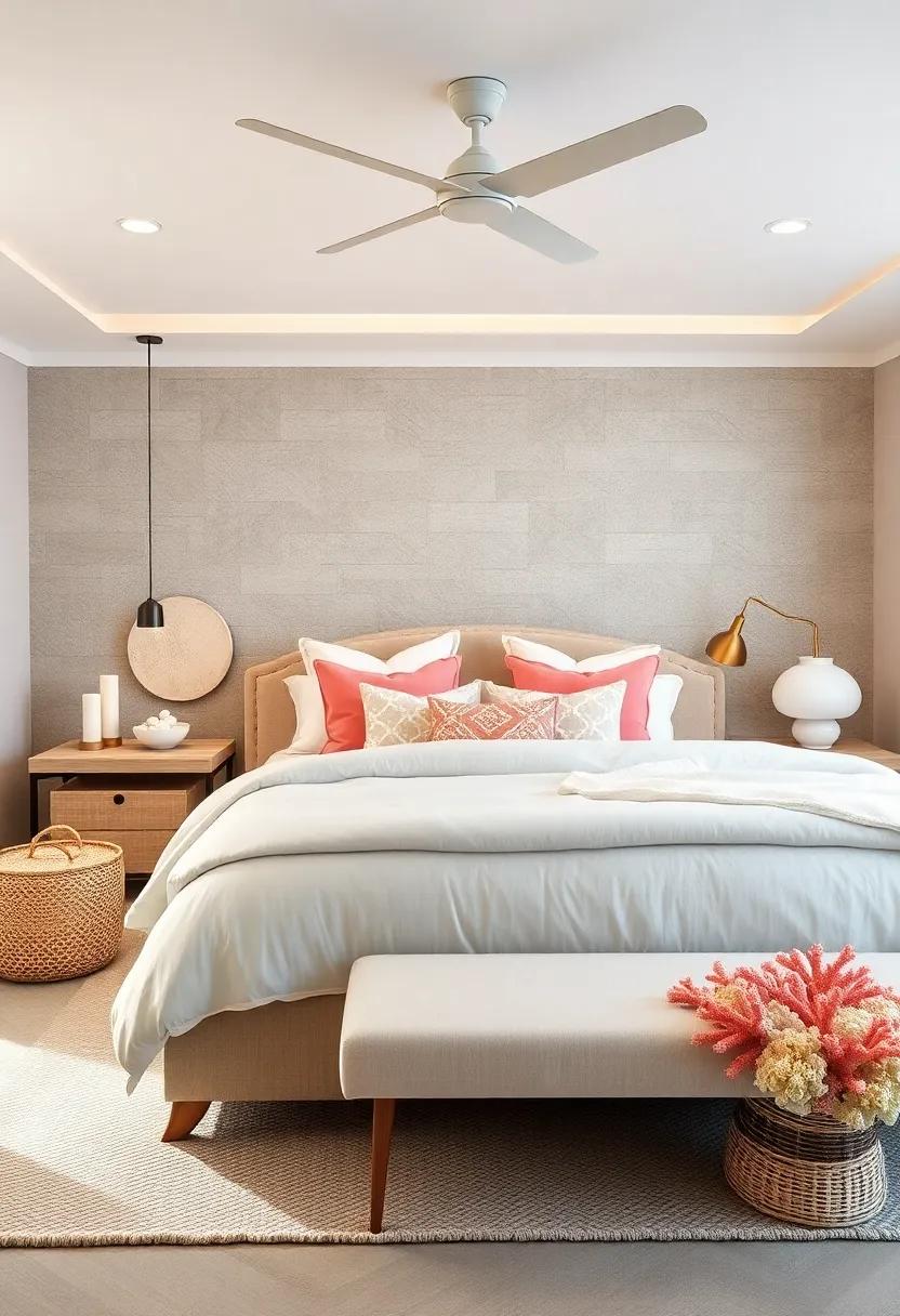 Coral Accents: Bring in coral-shaped decor items or prints in soft pastels to add subtle marine life inspiration