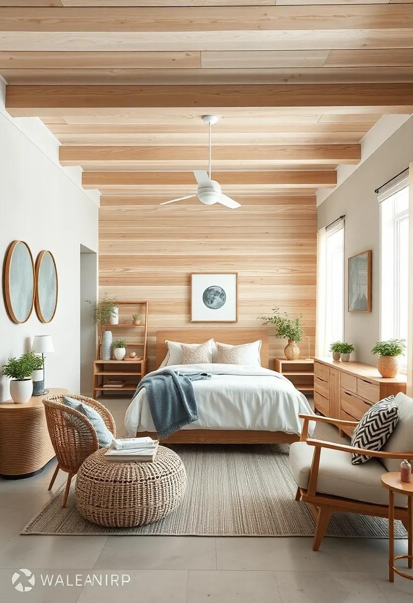 Light Wood Furniture: Incorporate light, unfinished wood pieces to maintain an airy, beach cottage feel