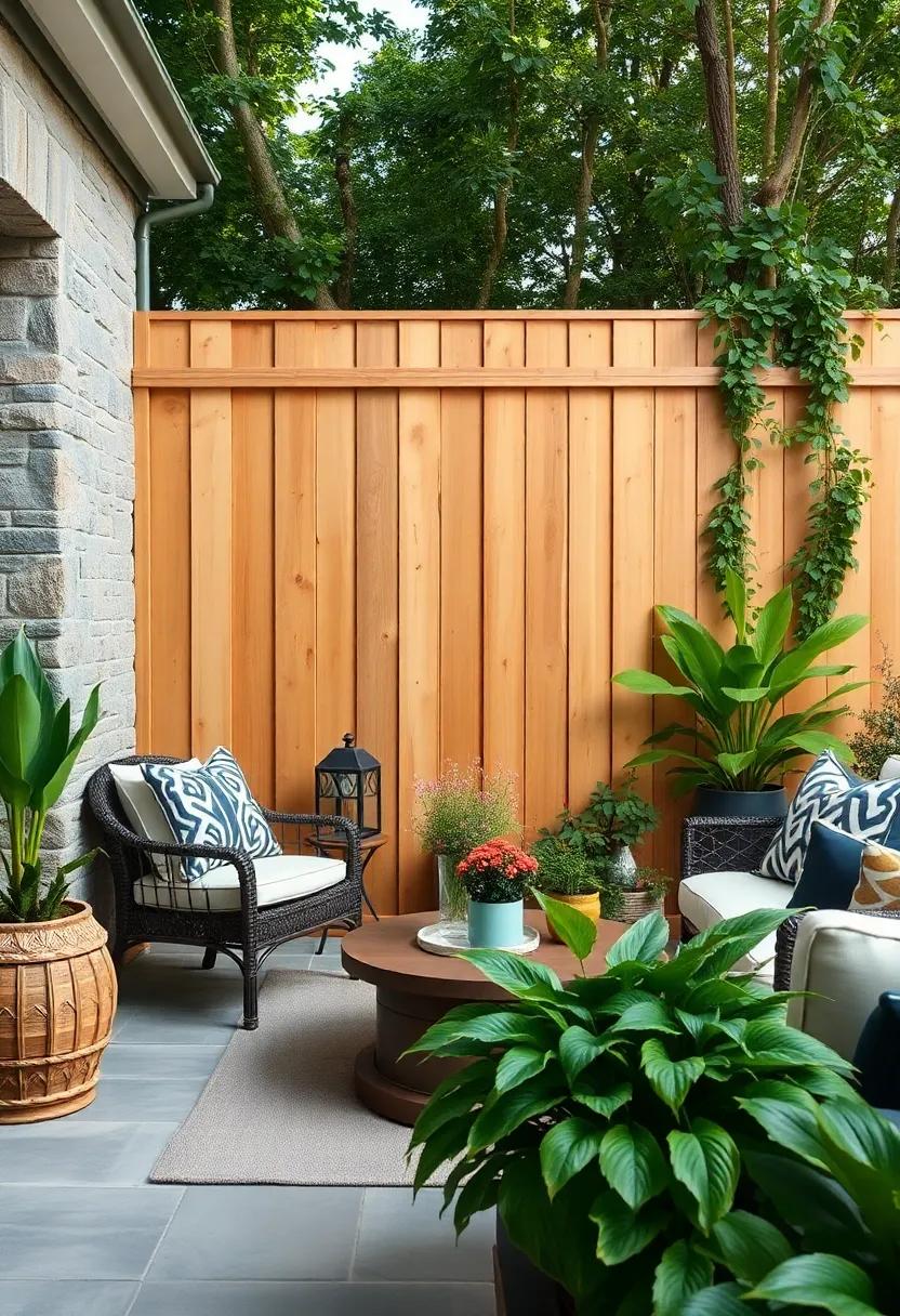 Split Cedar ⁣Fence Combined with Shady Ferns and Hostas