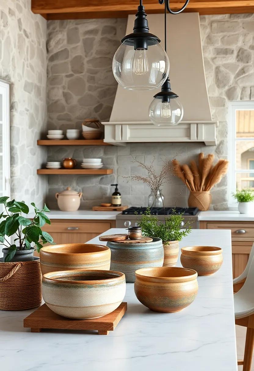 Handmade ⁤Pottery‌ Bowls Adding Earthy Character