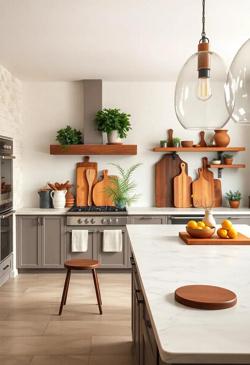 Reclaimed Wood Cutting Boards as Decorative Elements