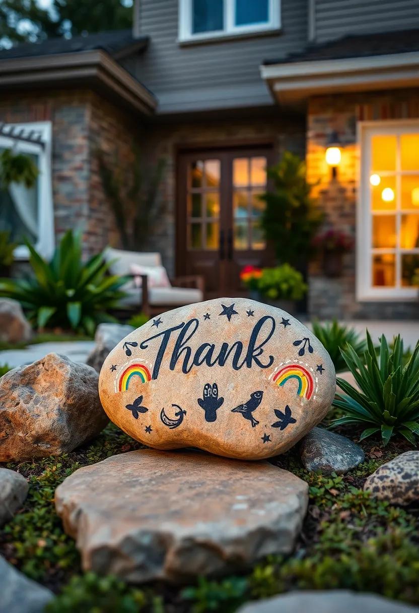 A smooth stone emblazoned with a calligraphy 