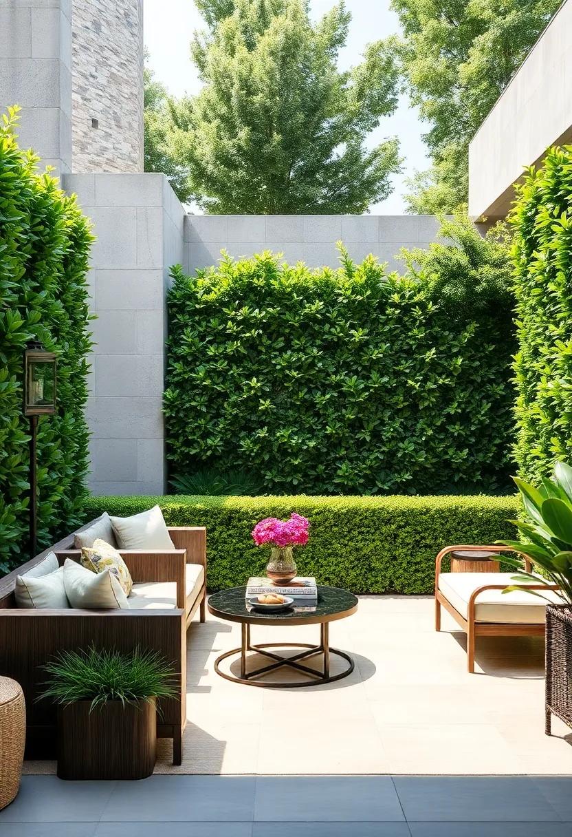 Hedge Maze Dividers: Use trimmed hedges⁣ to form pathways and outdoor rooms,‌ organically shaping your garden's flow and privacy