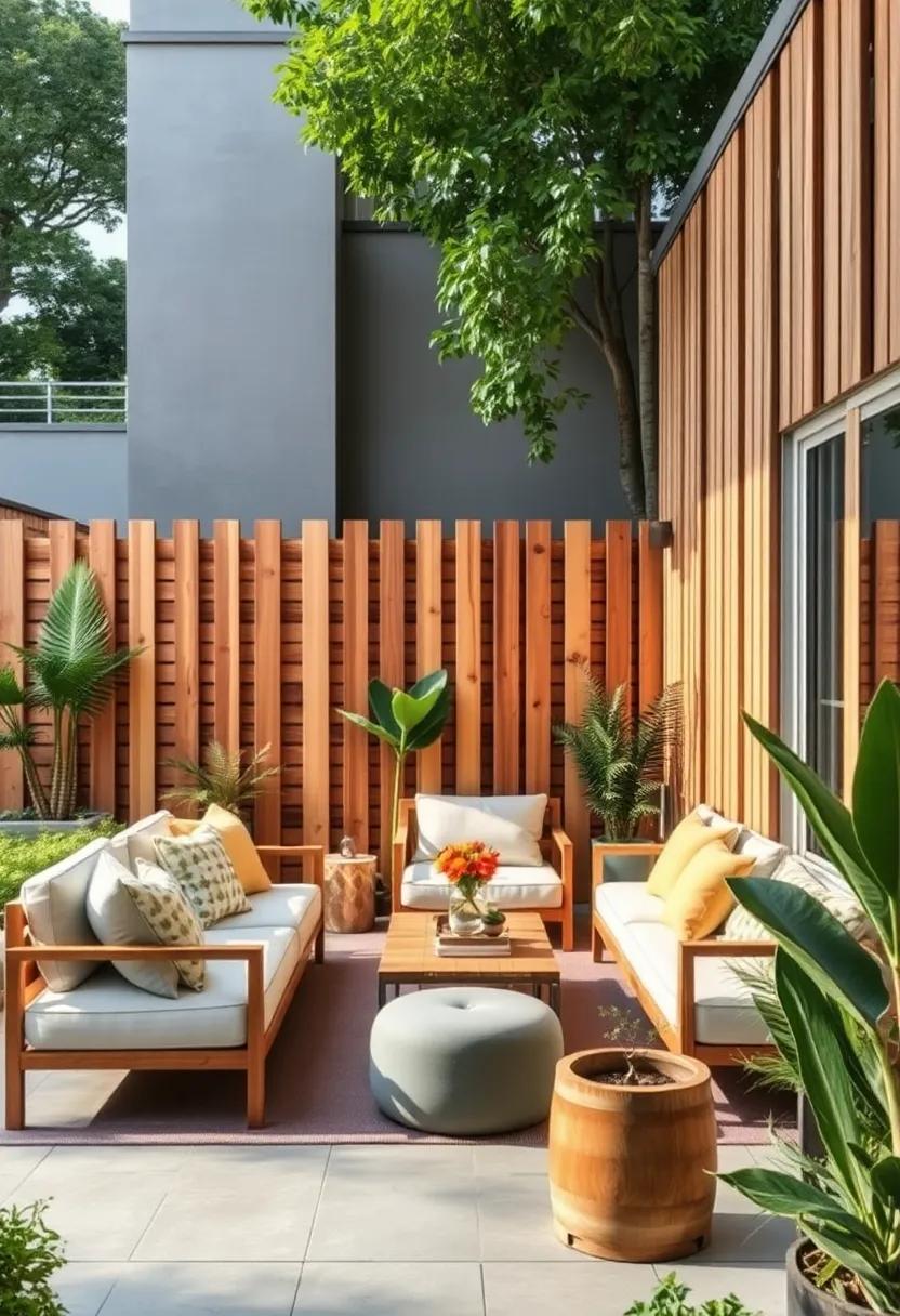 Cedar Privacy Slats: Rot-resistant cedar boards arranged vertically ​form ⁤private yet stylish⁢ fences that age beautifully over time