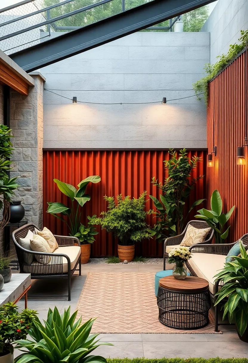 Corrugated Metal Panels: Durable and contemporary,these panels offer a bold barrier that contrasts beautifully with soft garden flora