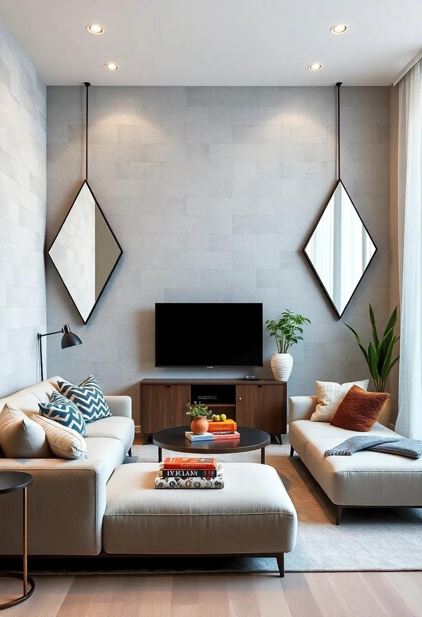 Diamond-Shaped ​Mirrors: Use diamond mirrors​ to visually expand the space and reflect light in ⁤captivating ways