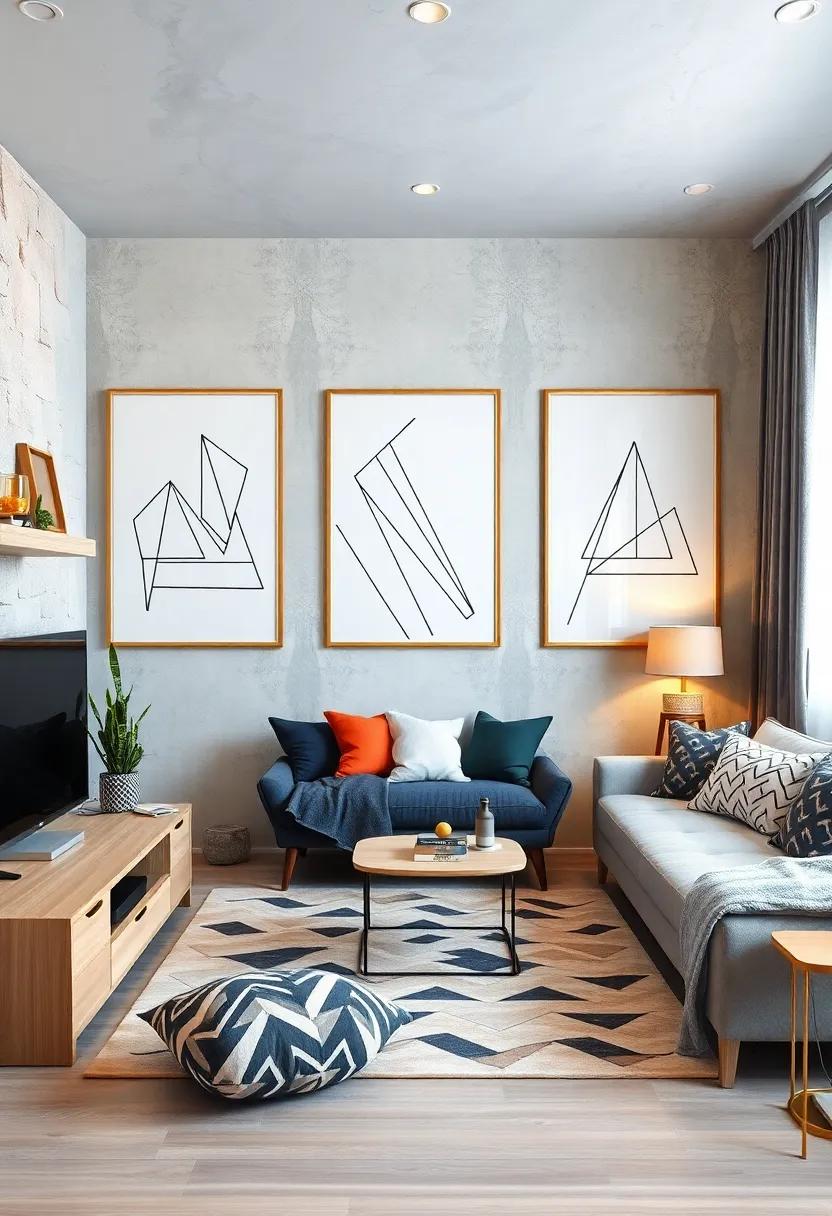 Minimalist ⁣Line Art⁤ Posters: Decorate⁤ with minimalist geometric line⁢ drawings, blending simplicity⁣ with sophistication