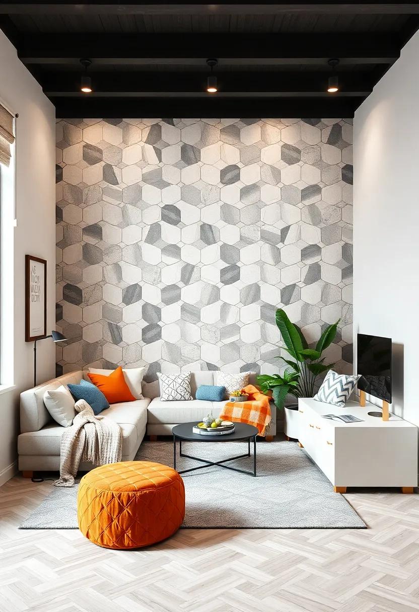 Hexagonal Wall Tiles: Introduce modern texture ⁢with 3D hexagonal tiles arranged in dynamic patterns for an avant-garde ‌aesthetic