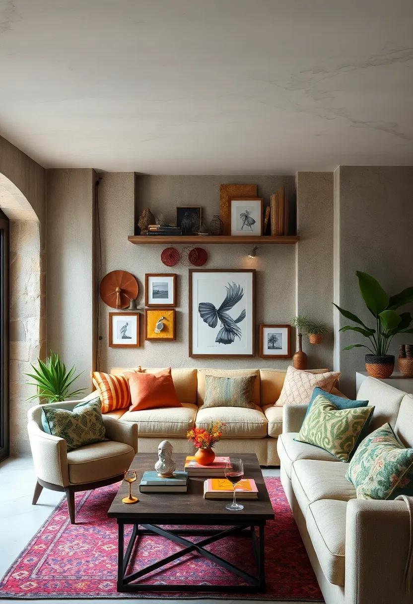 Display personal trinkets and art pieces that reflect your personality and inspire creativity