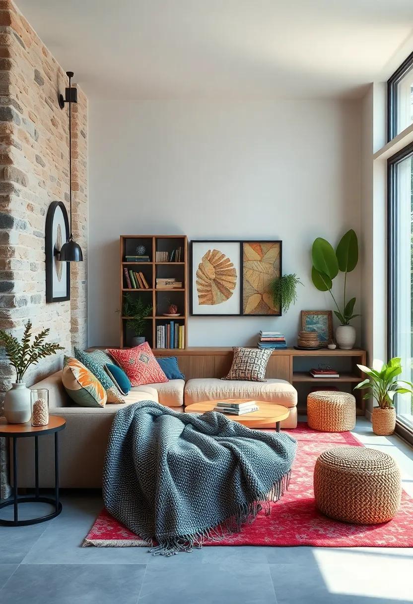 keep a cozy throw blanket within reach for chilly evenings and added comfort