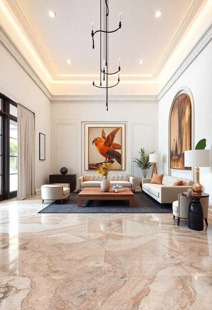 Marble with Rust veins‌ for a⁤ Unique, ⁣Earthy Character