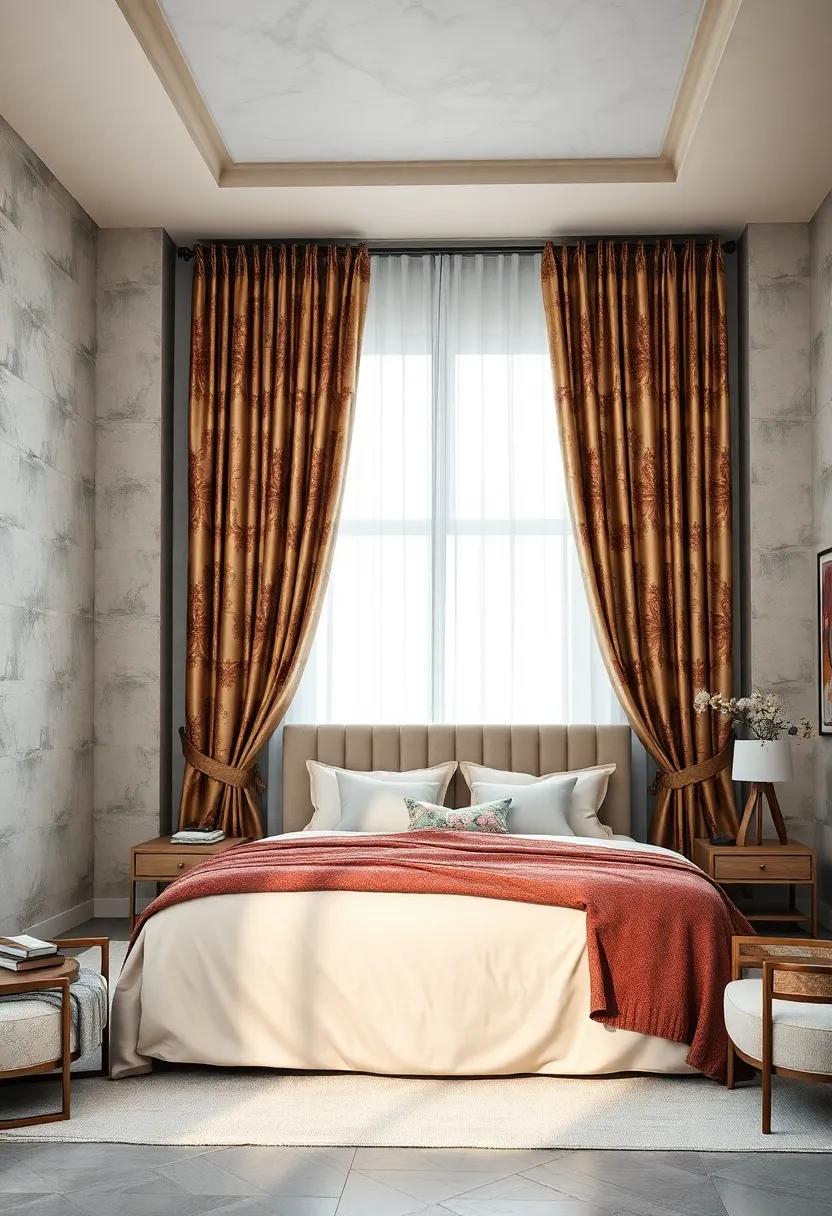 Heavy brocade Drapes in Classic floral Patterns