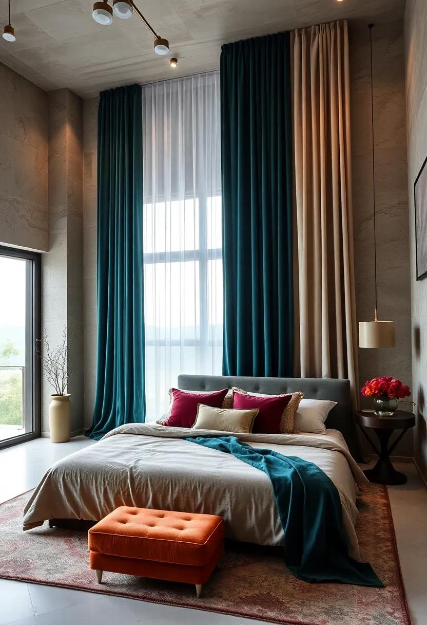 Luxurious ⁢Velvet Drapes in⁤ Deep Jewel Tones